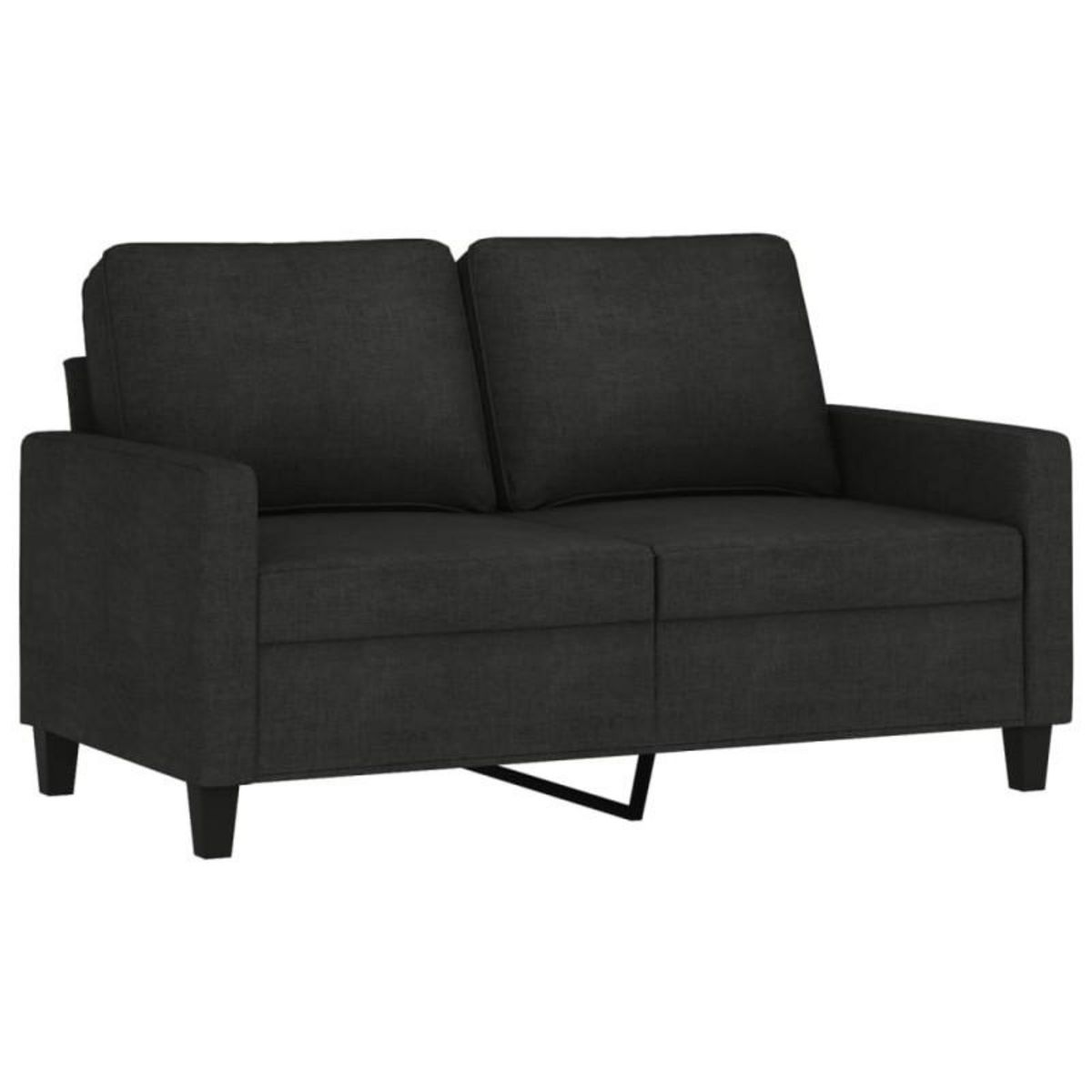 VIDAXL Canapé à 2 places Noir 120 cm Tissu