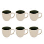 Voir la diapositive 1 : SECRET DE GOURMET Lot de 6 Mugs en Faïence  Wonja  44cl Vert