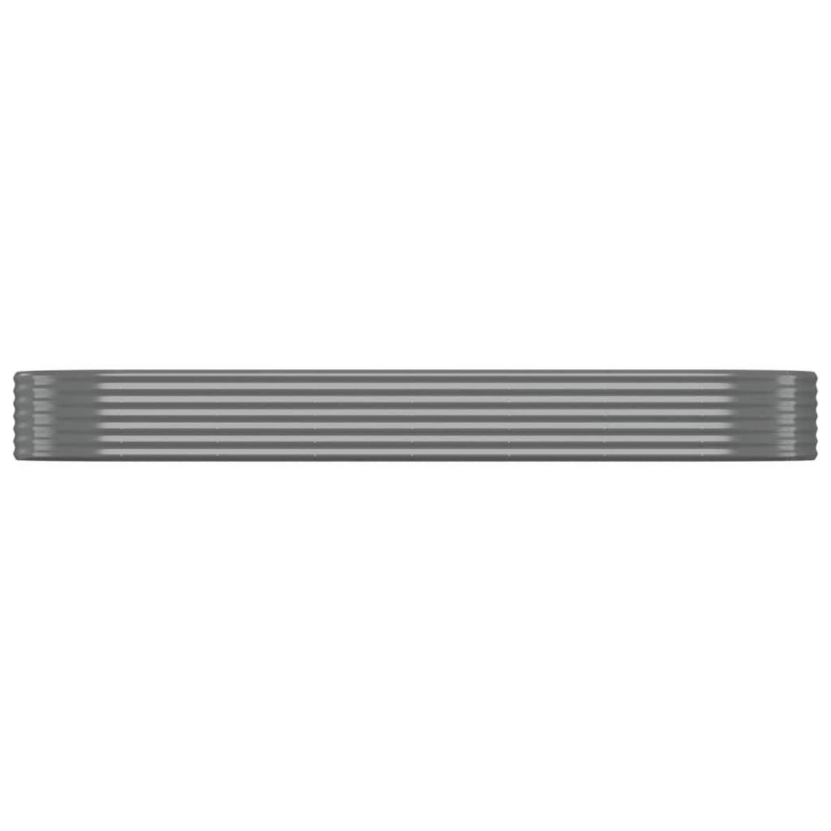 VIDAXL Lit sureleve de jardin Acier galvanise 322x100x36cm gris