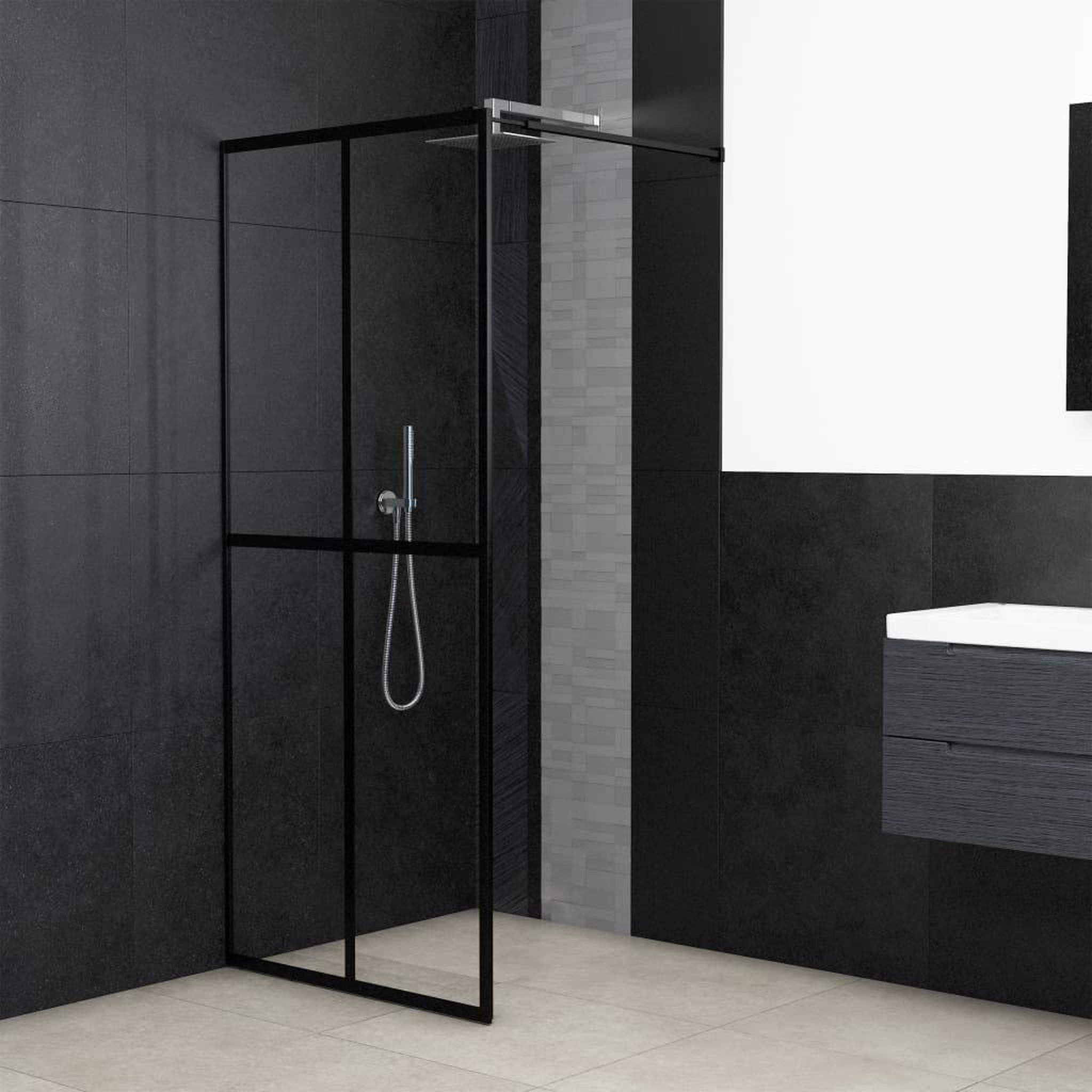 Voir la diapositive 1 : VIDAXL Ecran de douche Verre trempe transparent 90x195 cm