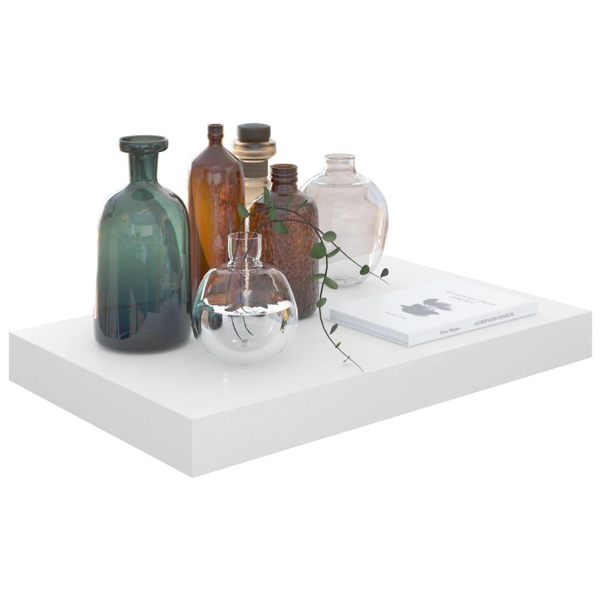 Voir la diapositive 3 : VIDAXL Etagere murale flottante 2 pcs Blanc brillant 40x23x3,8 cm MDF