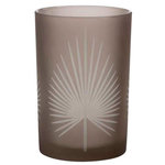 Paris Prix Photophore Déco  Feuilles de Palmier  18cm Marron