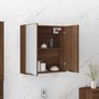 Voir la diapositive 4 : VIDAXL Armoire à miroir de salle de bain Chêne marron 64x20x67 cm