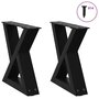 Voir la diapositive 1 : VIDAXL Pieds de table basse 2 pcs noir 30x(30-31,3) cm acier