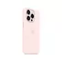 APPLE Coque iPhone 15 Pro MagSafe silic. Rose pale