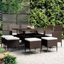 Voir la diapositive 1 : VIDAXL Ensemble a manger de jardin 9 pcs Resine tressee Marron