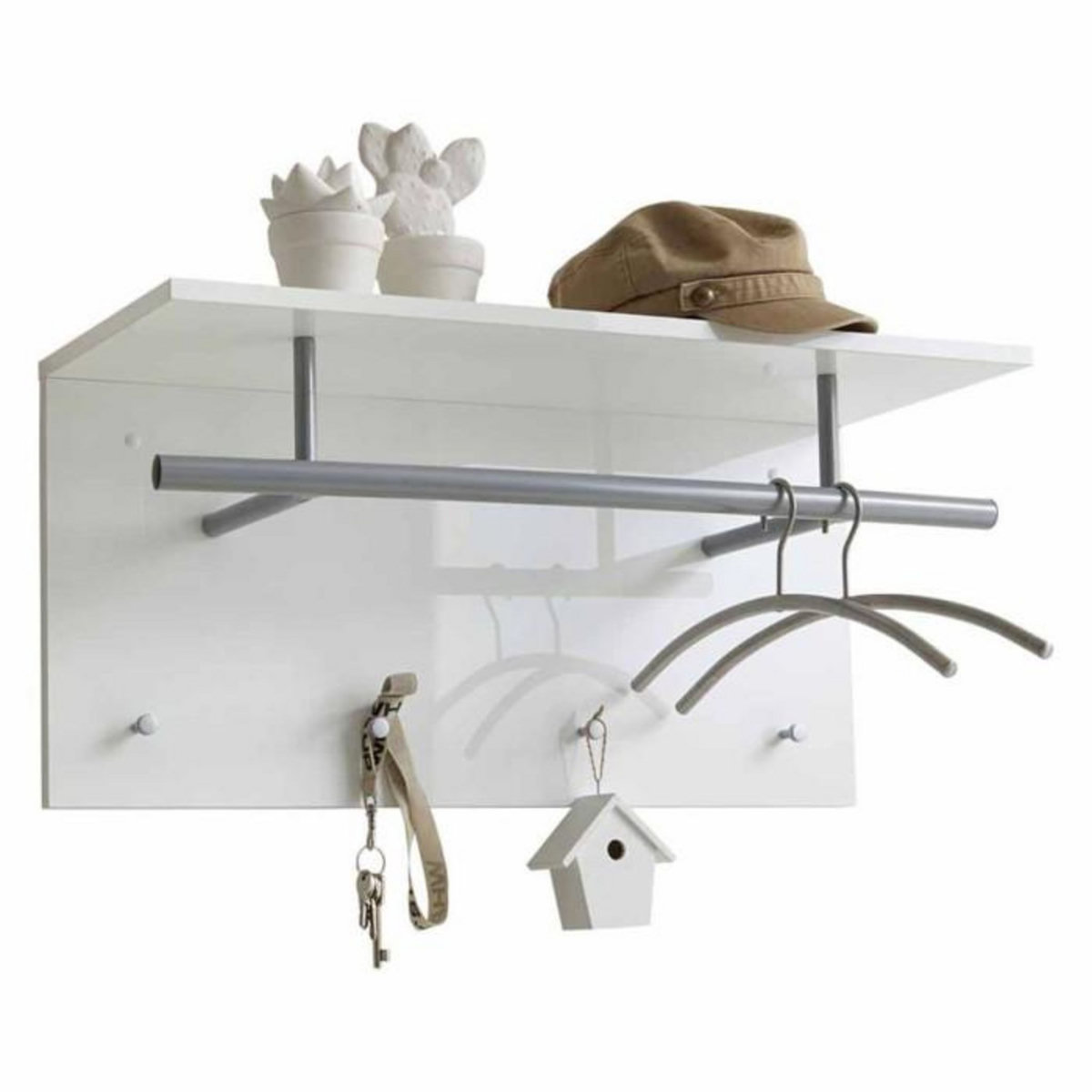 Paris Prix Patère Murale  4 Crochets  72cm Blanc