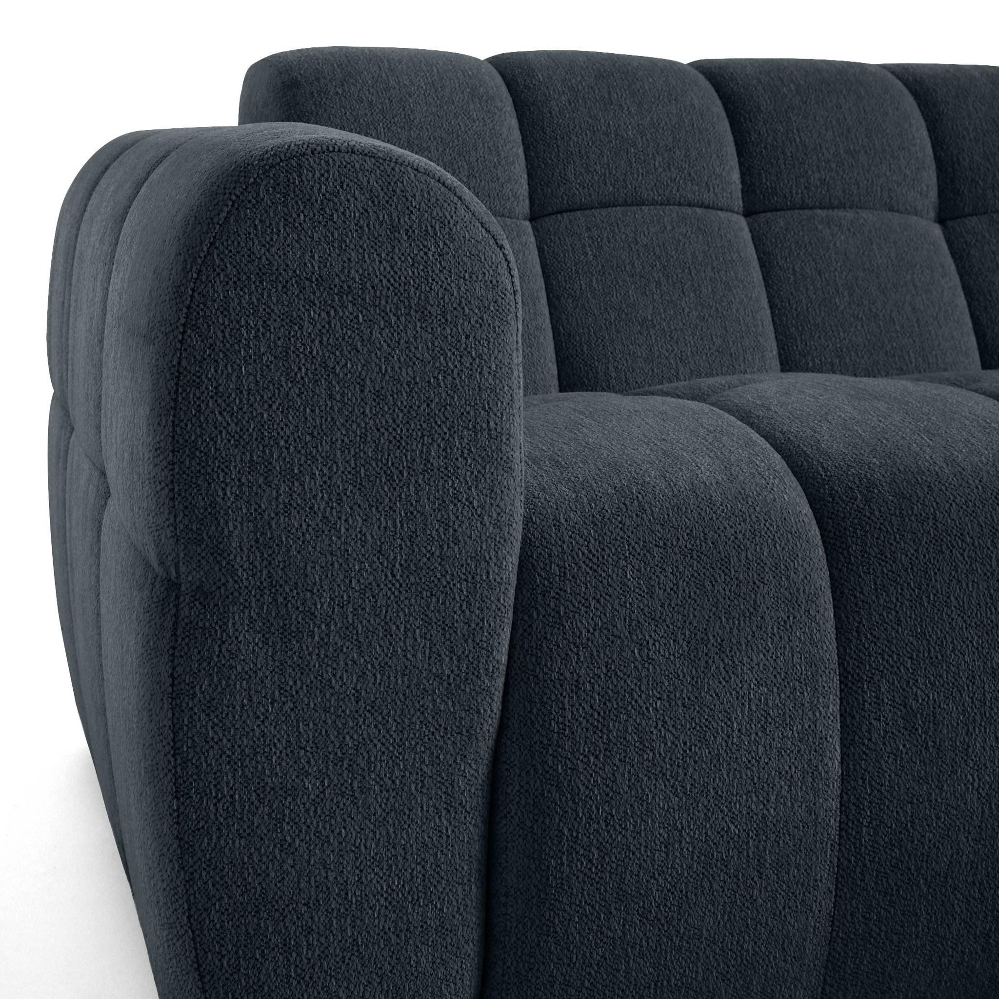 Voir la diapositive 5 : LISA DESIGN Ray - canapé d'angle droit - 4 places - en tissu texturé