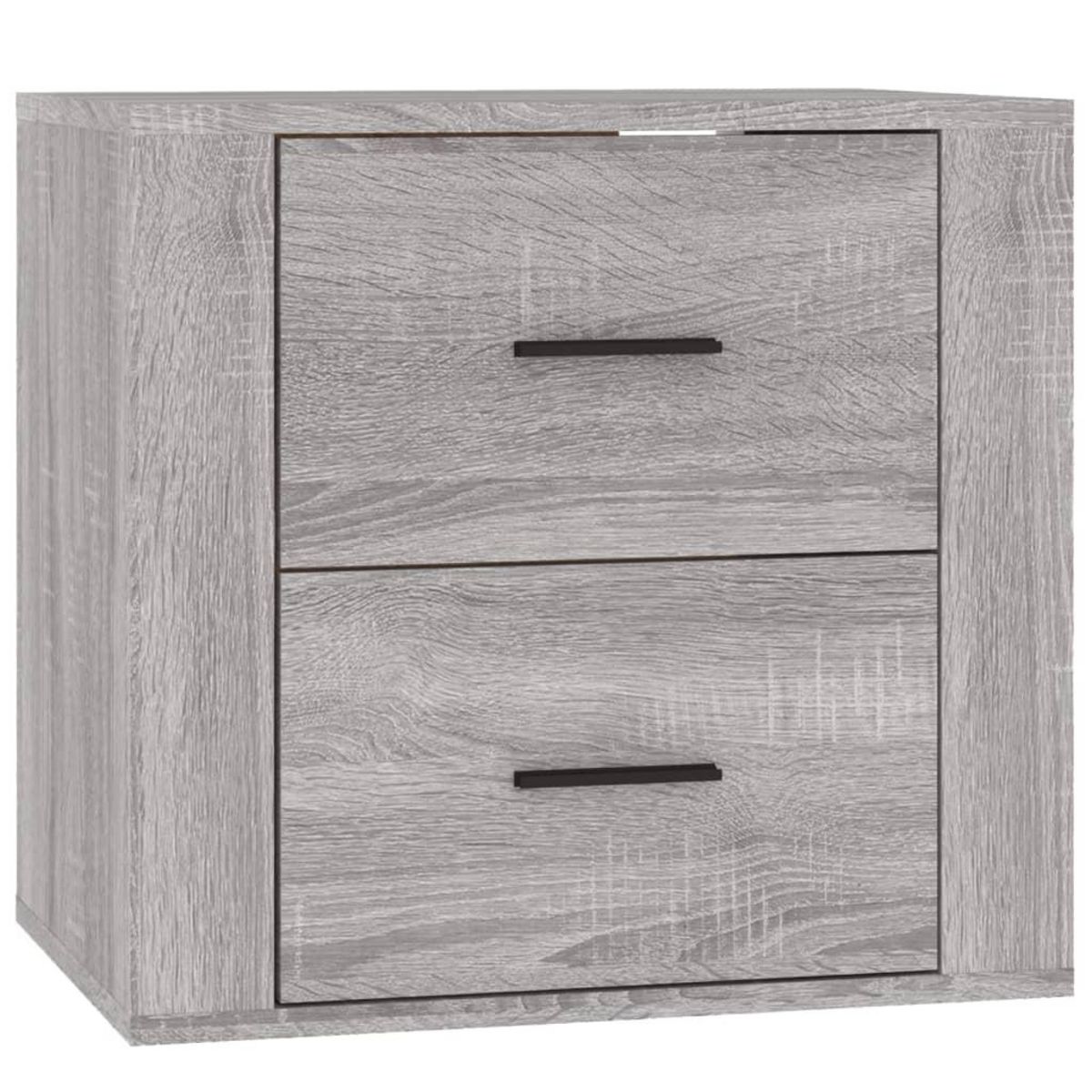 VIDAXL Table de chevet murale Sonoma gris 50x36x47 cm
