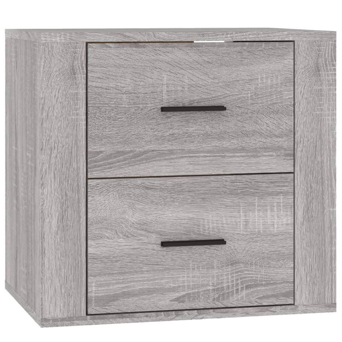 VIDAXL Table de chevet murale Sonoma gris 50x36x47 cm