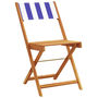 Voir la diapositive 3 : VIDAXL Chaises de jardin pliantes lot de 4 tissu et bois massif