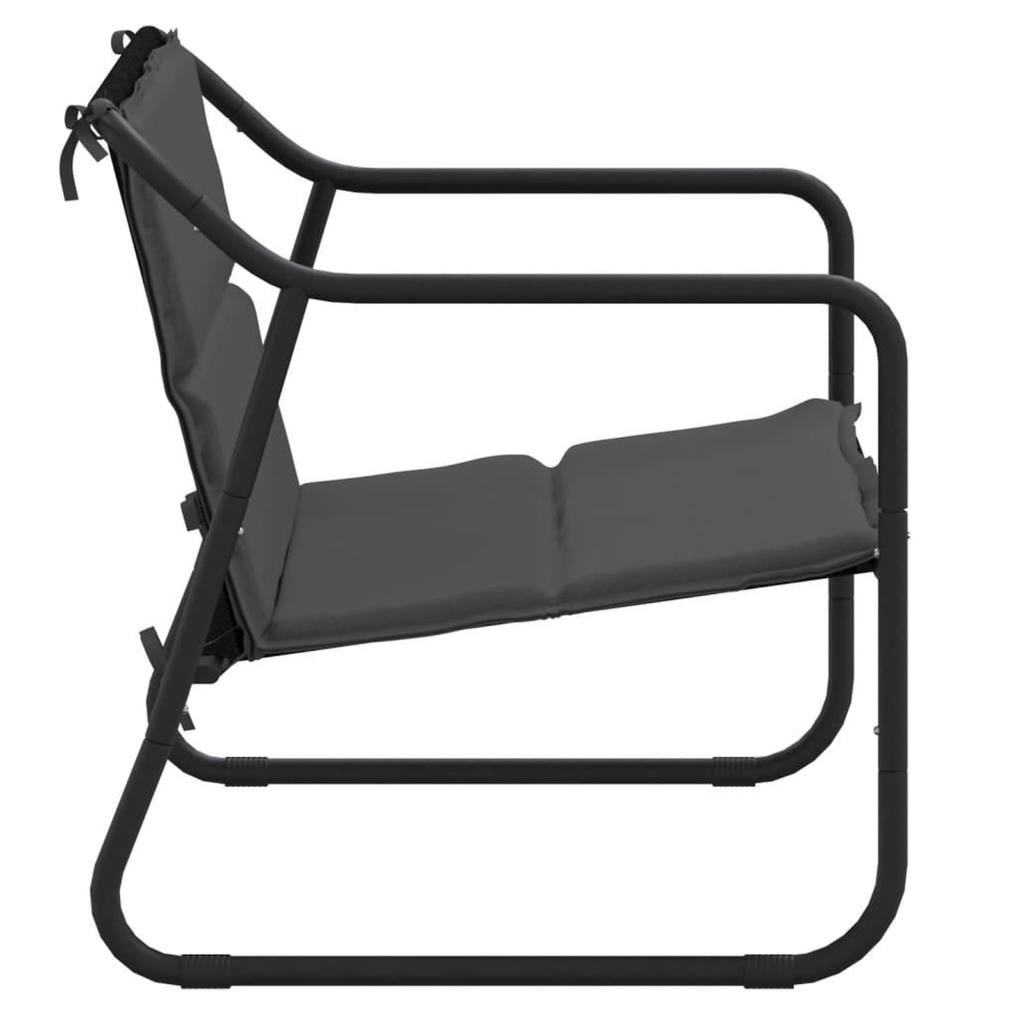 Voir la diapositive 4 : VIDAXL Banc de jardin a 2 places avec coussin anthracite acier