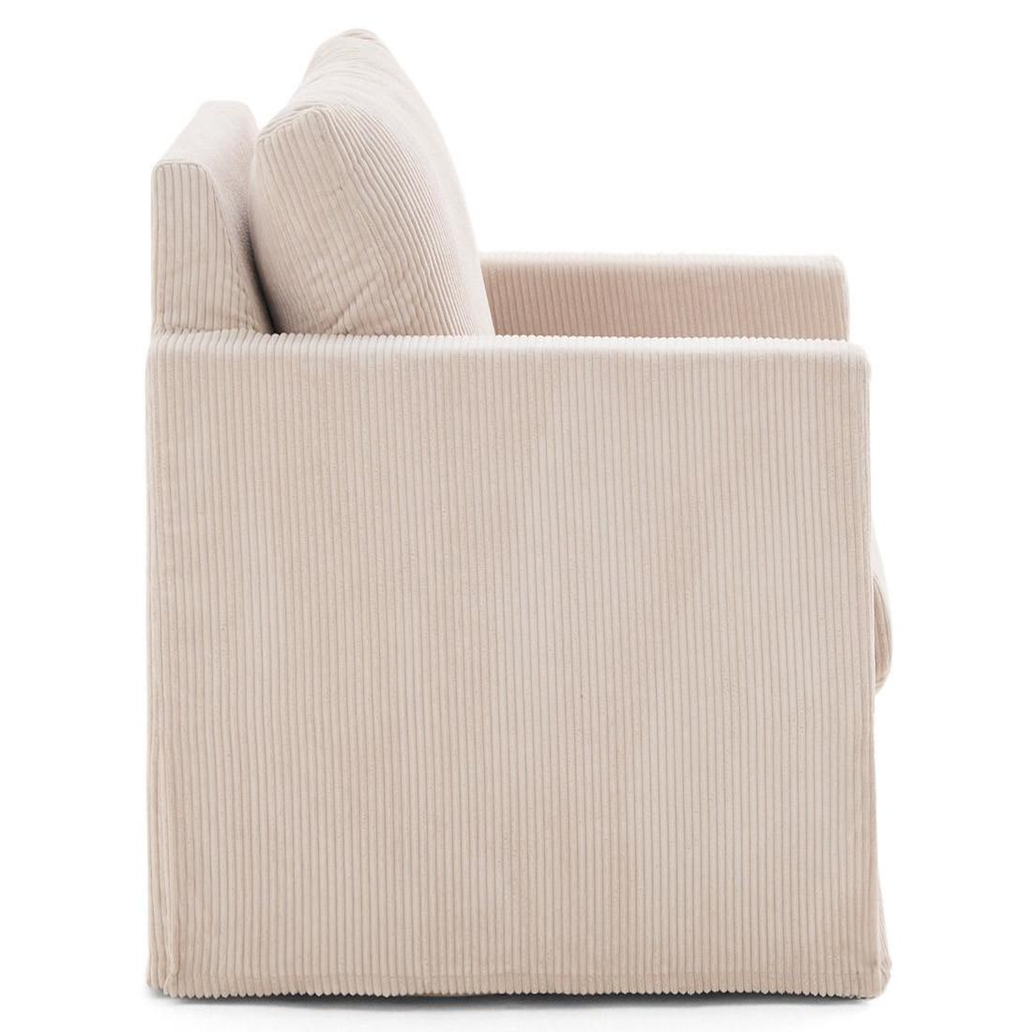Voir la diapositive 4 : LISA DESIGN Serena - fauteuil déhoussable en velours côtelé