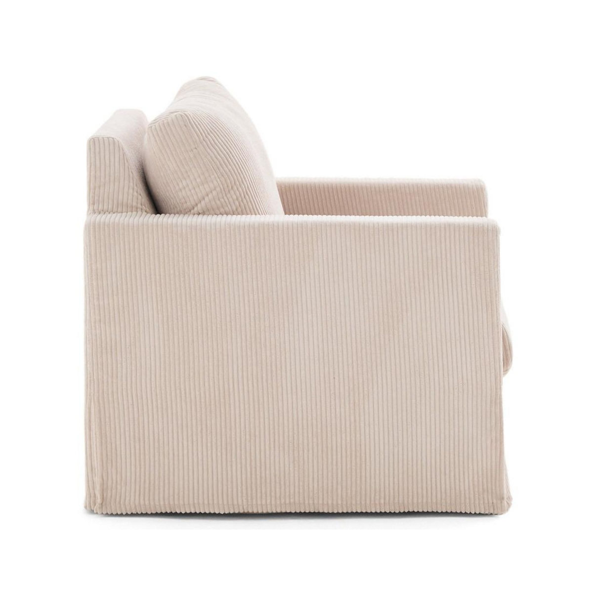 LISA DESIGN Serena - fauteuil déhoussable en velours côtelé