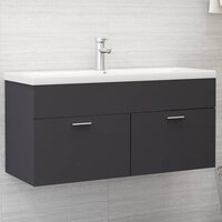 VIDAXL Dix pieces pour salle de bains avec lavabo et robinet noir pas cher  