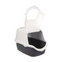 Voir la diapositive 2 : Trixie TRIXIE Bac a litiere Vico open top - 40 x 40 x 56 cm - Avec couvercle - Bleu gris et blanc - Pour chat