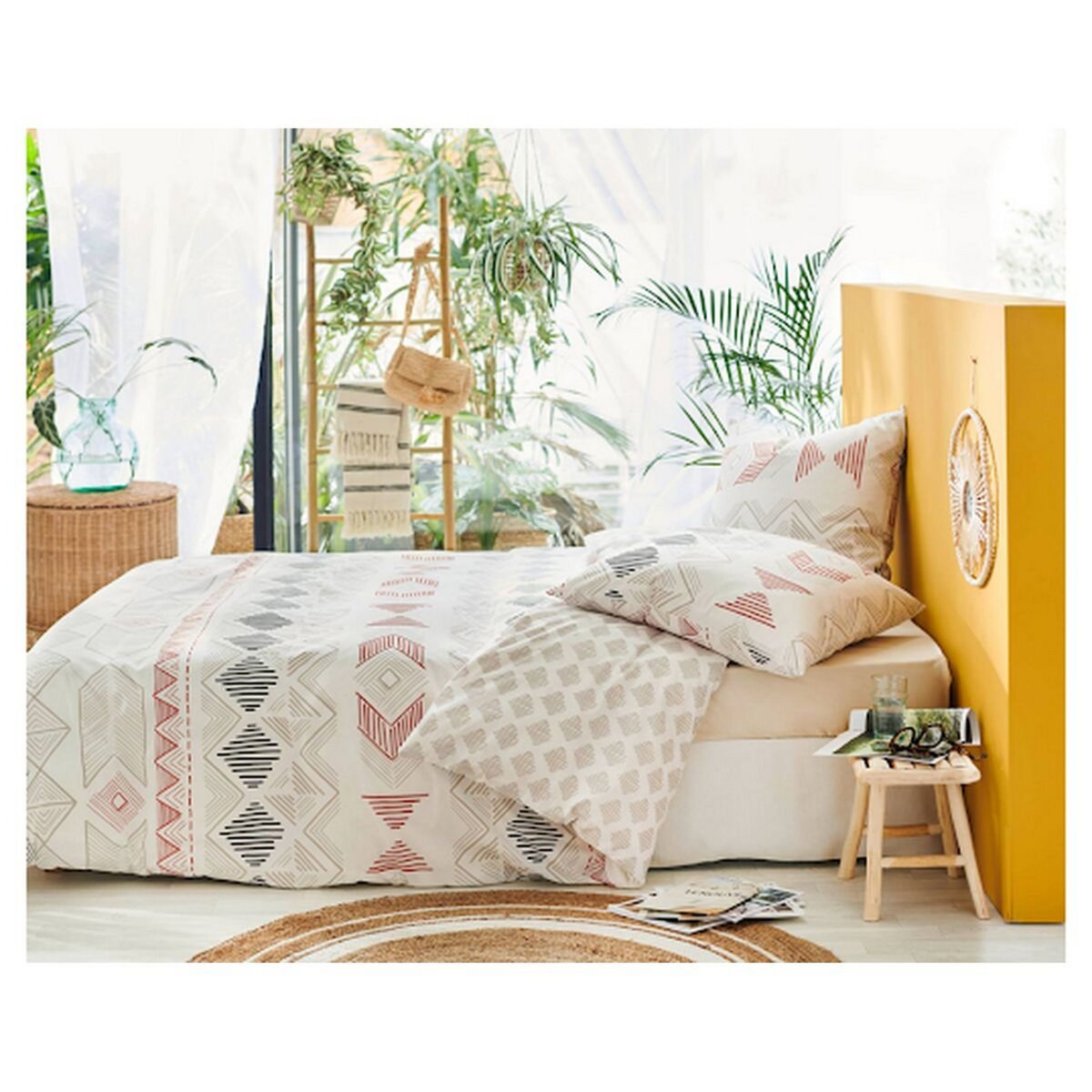 ACTUEL Parure housse de couette en coton motif ethnique  ZAZ