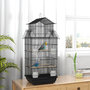 Voir la diapositive 2 : PAWHUT Cage à oiseaux design maison mangeoires perchoirs balançoire grande porte 8 trappes plateau déjection