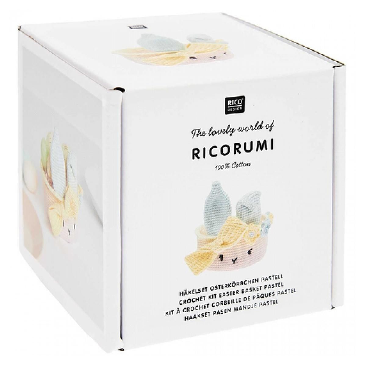 RICO DESIGN Ricorumi Kit a crochet Corbeille de Paques pastel