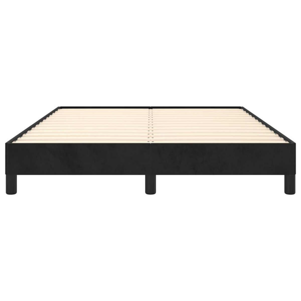 VIDAXL Cadre de lit sans matelas noir 140x190 cm velours