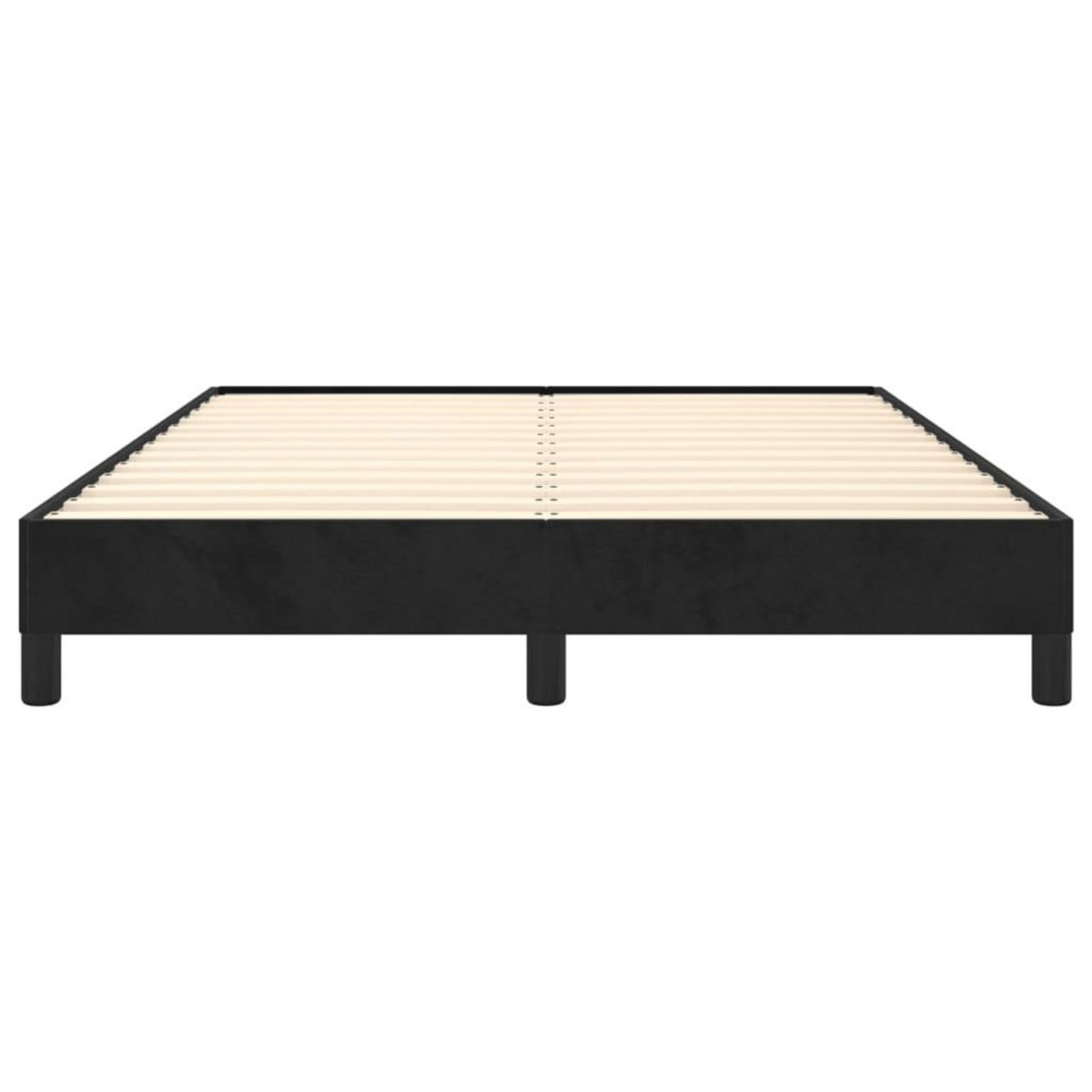 VIDAXL Cadre de lit sans matelas noir 140x190 cm velours