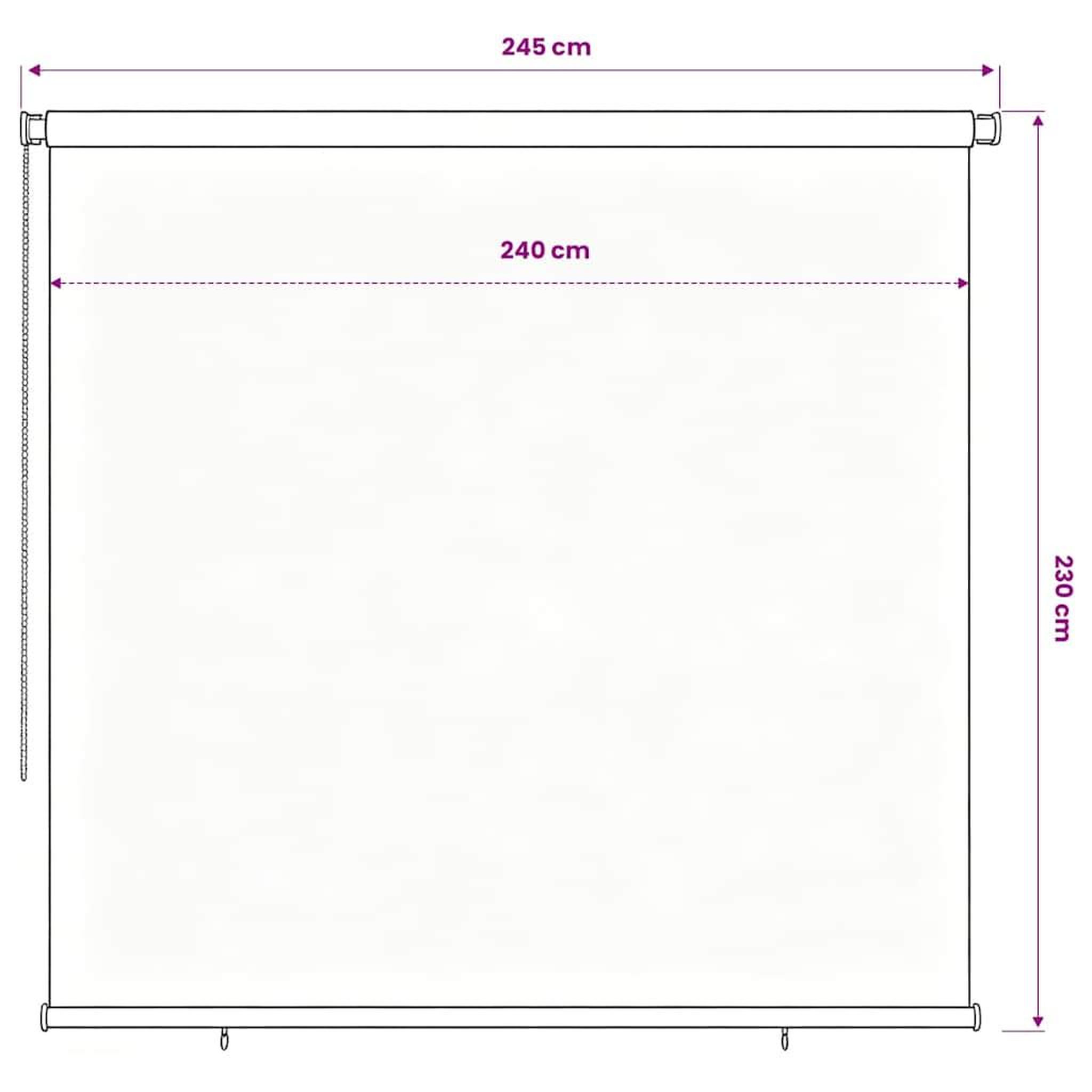 Voir la diapositive 6 : VIDAXL Store roulant d'exterieur 185 (l) x 230 (h) cm bleu hdpe