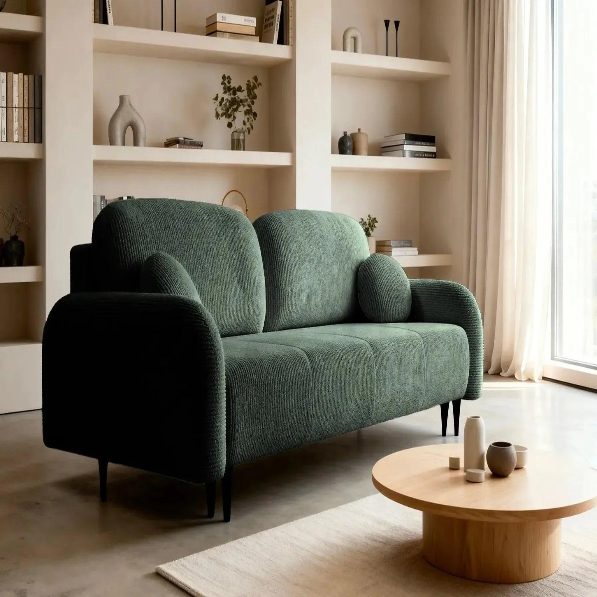 Voir la diapositive 5 : CASANOVA PARIS Roxane - canapé droit convertible tissu bouclette 2 places
