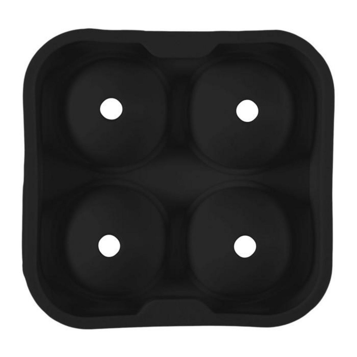 Paris Prix Moule à Glaçons en Silicone  4 Boules  12cm Noir