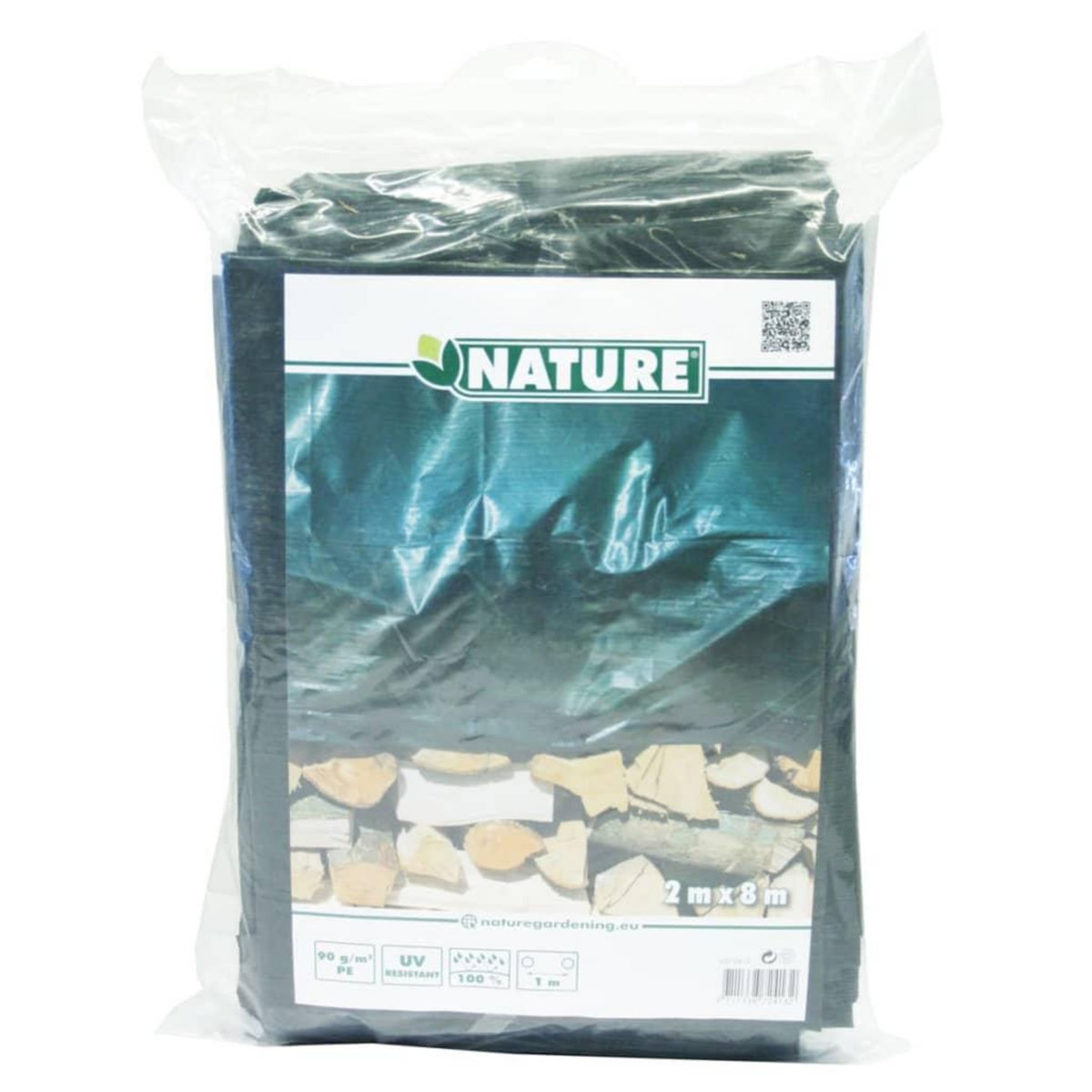 NATURE Nature Bache a bois de chauffage 2x8 m PE Vert