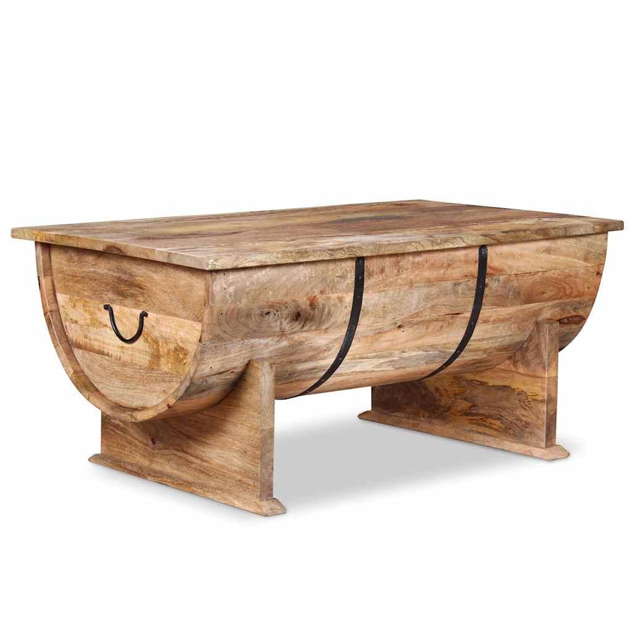 Voir la diapositive 2 : VIDAXL Table basse bois de manguier massif 88x50x40 cm