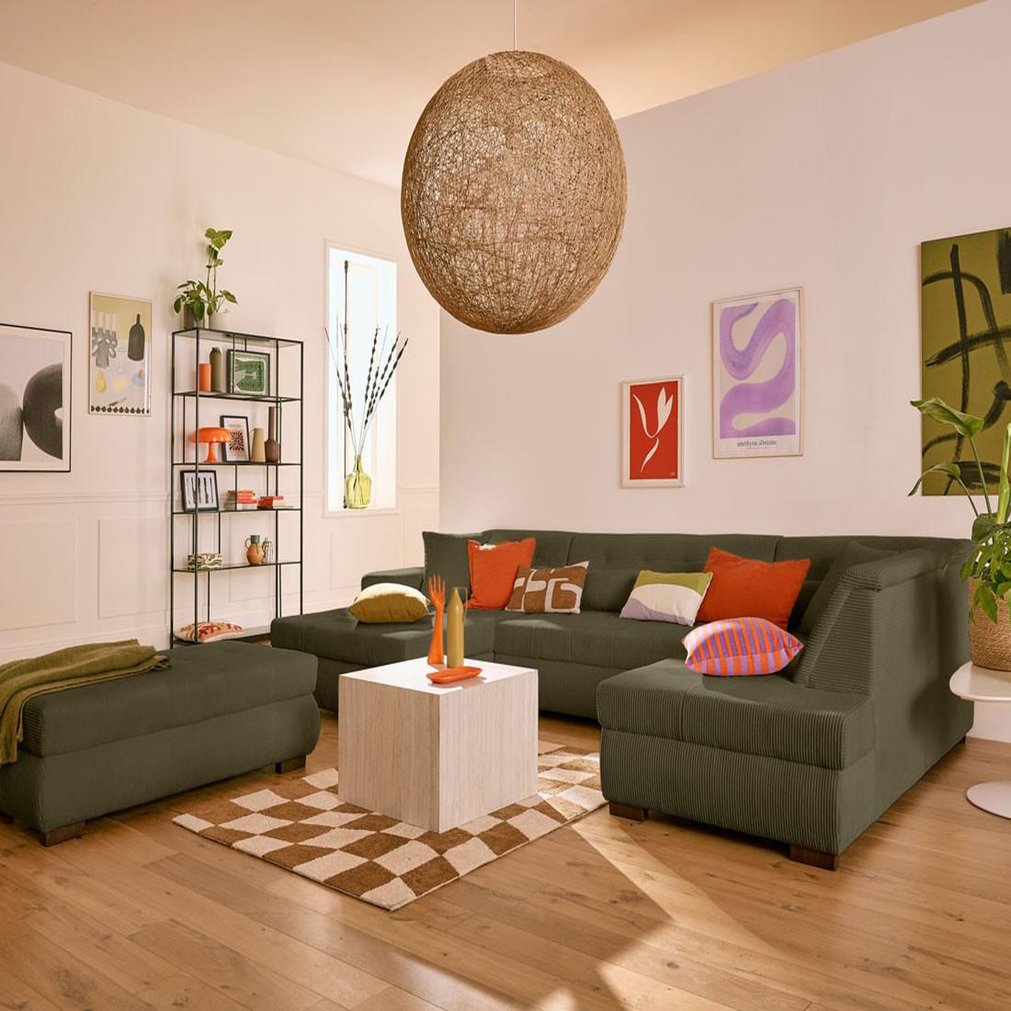Voir la diapositive 4 : LISA DESIGN Vermont - pouf d'appoint - en velours côtelé