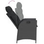 Voir la diapositive 4 : VIDAXL Ensemble a manger de jardin coussins 5pcs Noir Resine tressee