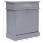 Voir la diapositive 6 : VIDAXL Armoire a chaussures Gris 50 x 28 x 58 cm Bois de Paulownia