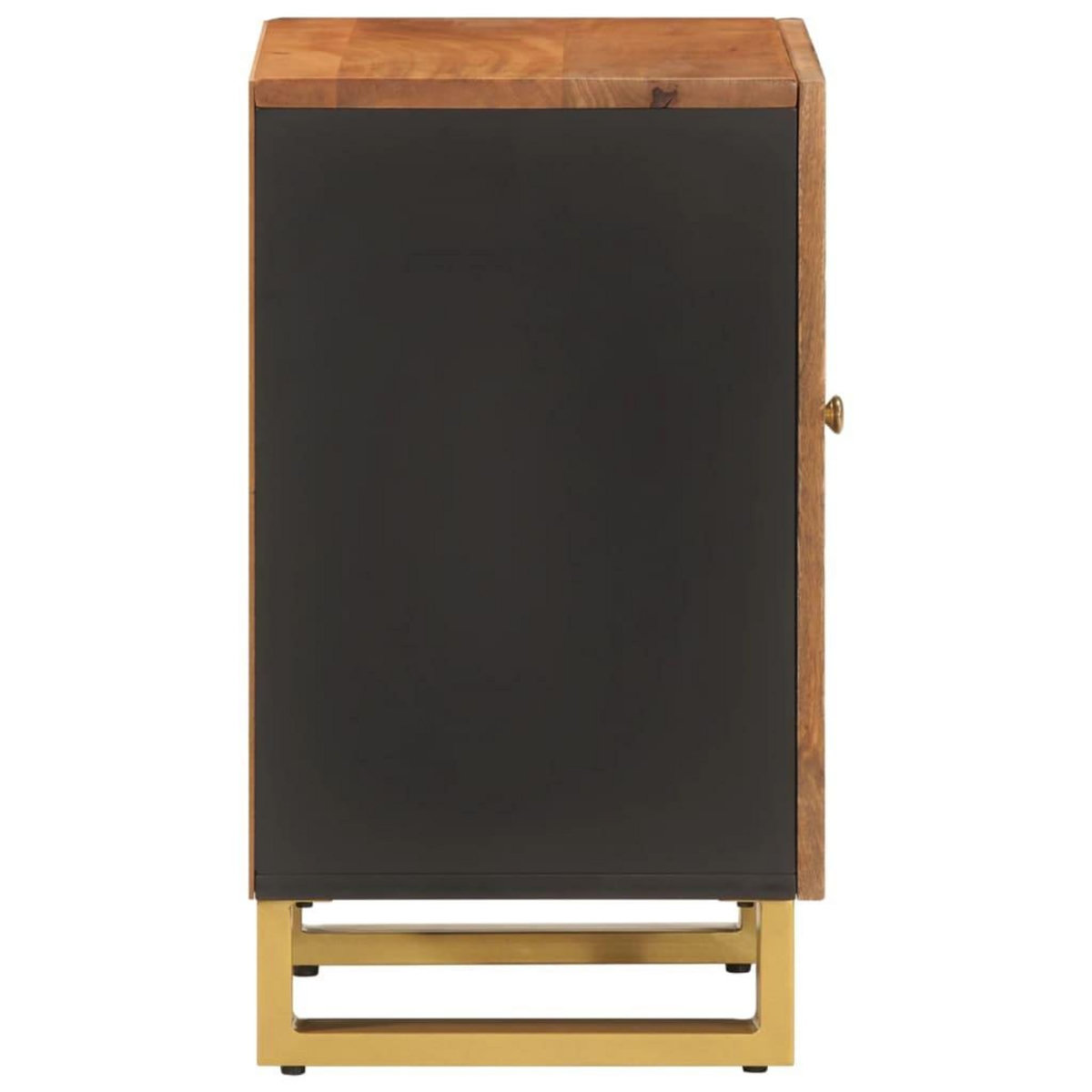 VIDAXL Armoire bain marron et noir 38x33,5x58 cm bois massif manguier