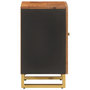 Voir la diapositive 5 : VIDAXL Armoire bain marron et noir 38x33,5x58 cm bois massif manguier