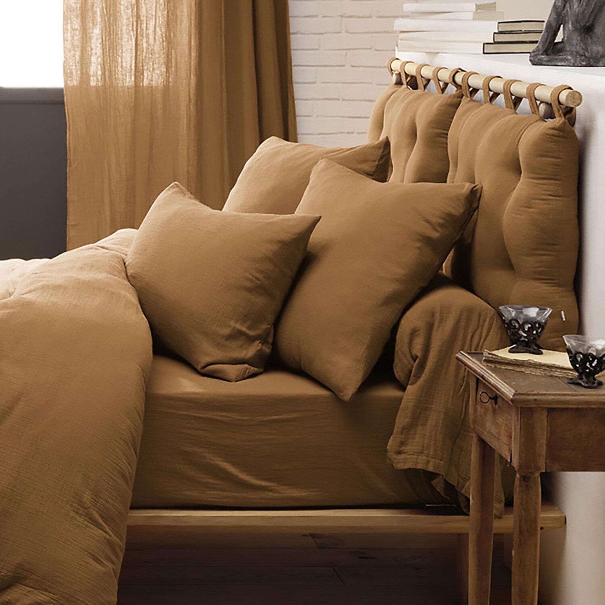 Voir la diapositive 3 : Home collection Taie d'oreiller 100% gaze de coton