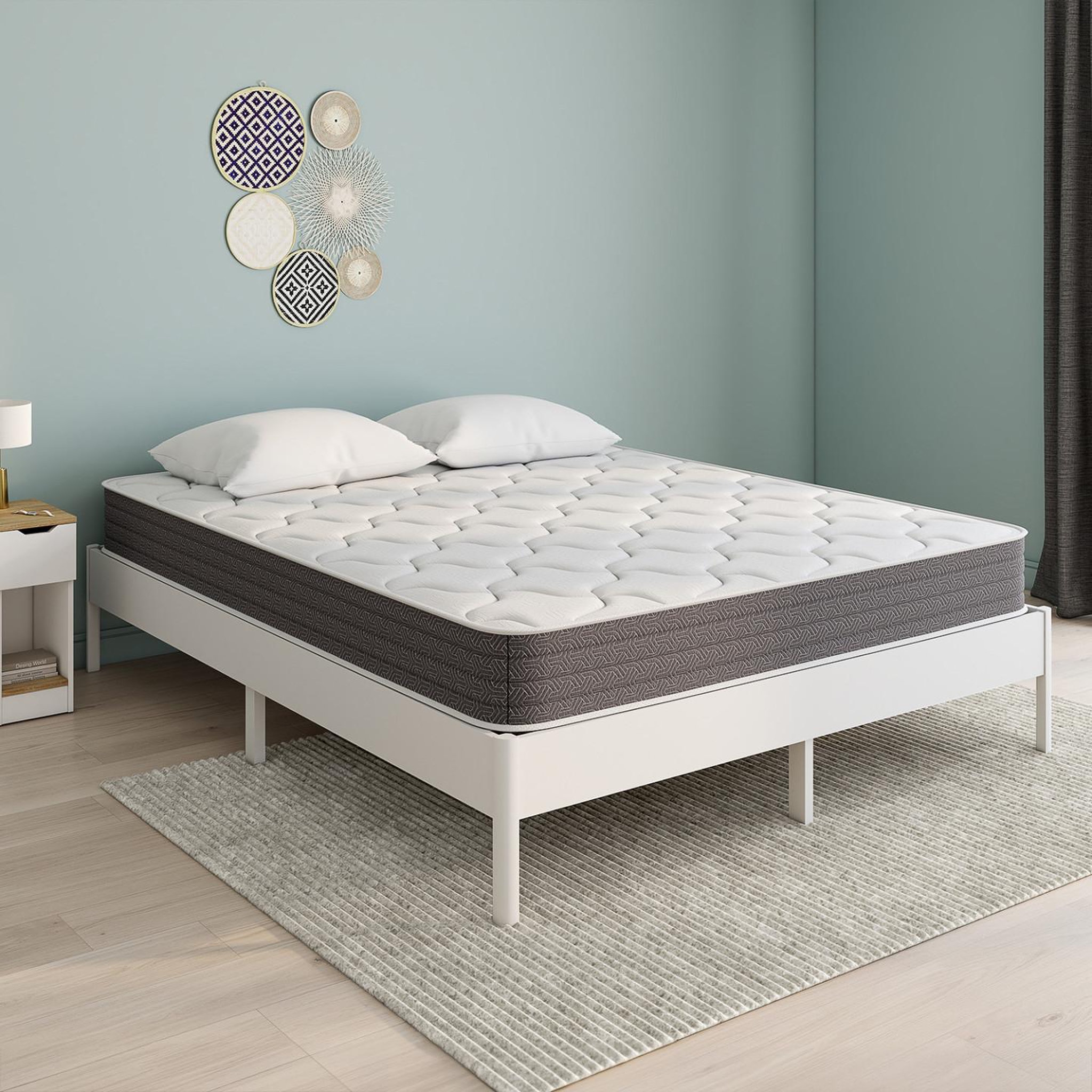 Voir la diapositive 2 : ID MARKET Matelas 140 x 190 cm hybride à ressort et à mémoire de forme lyana épaisseur 20 cm