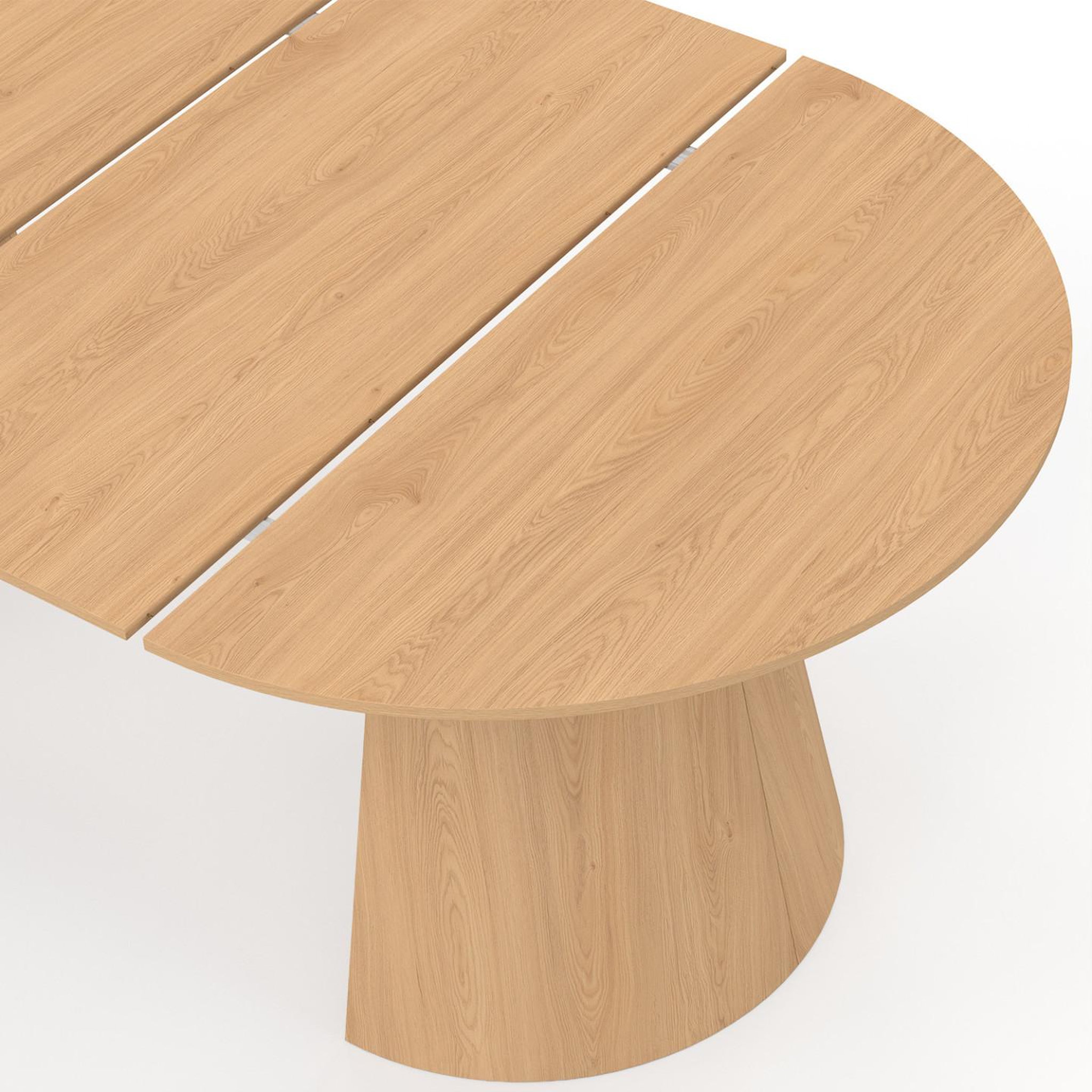 Voir la diapositive 6 : ID MARKET Table à manger ronde extensible angele 4-10 personnes bois effet hêtre 110-200 cm