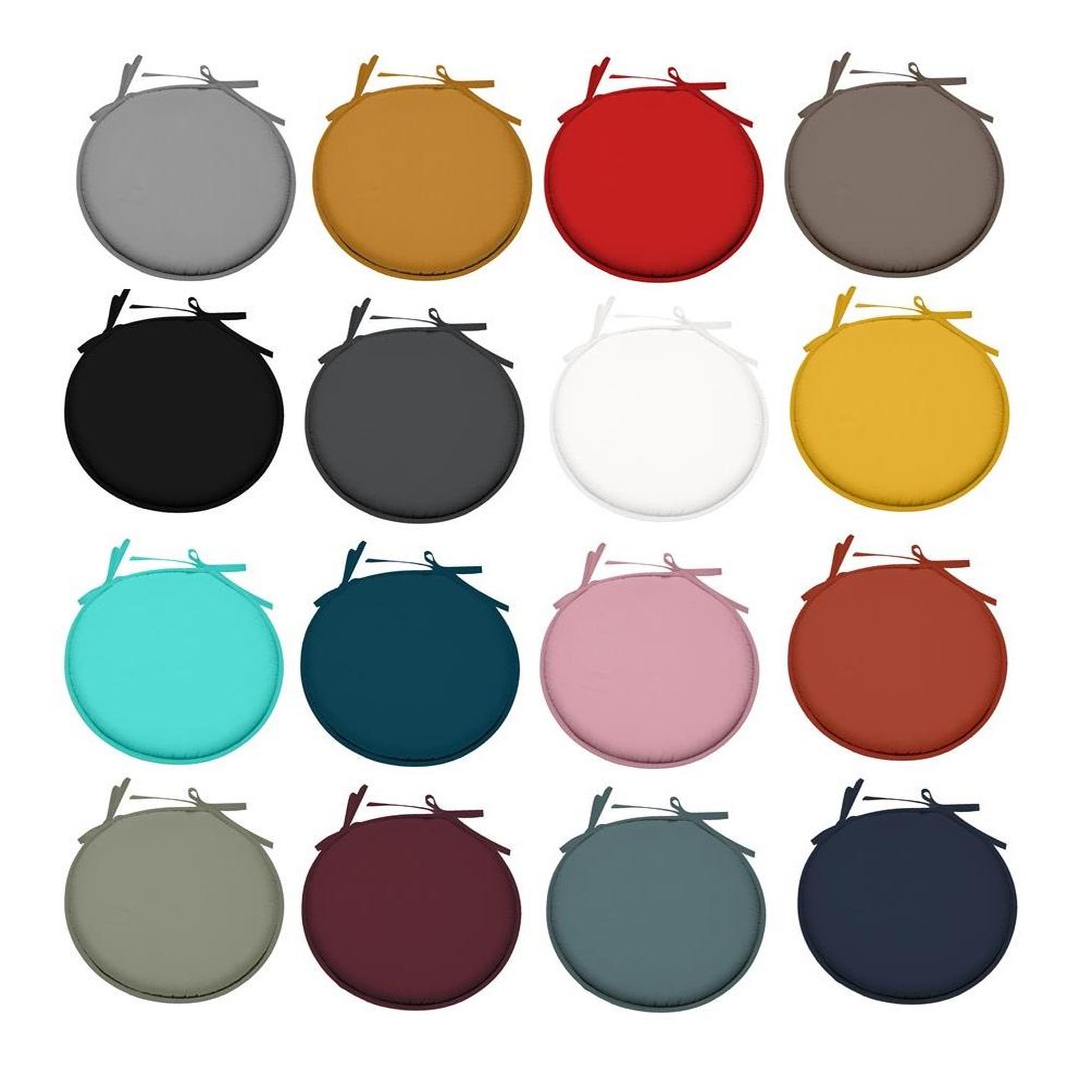 Voir la diapositive 3 : Eden Galette ronde en polyester couleur uni