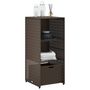 Voir la diapositive 4 : VIDAXL Armoire de rangement jardin marron 50x55x115 cm resine tressee