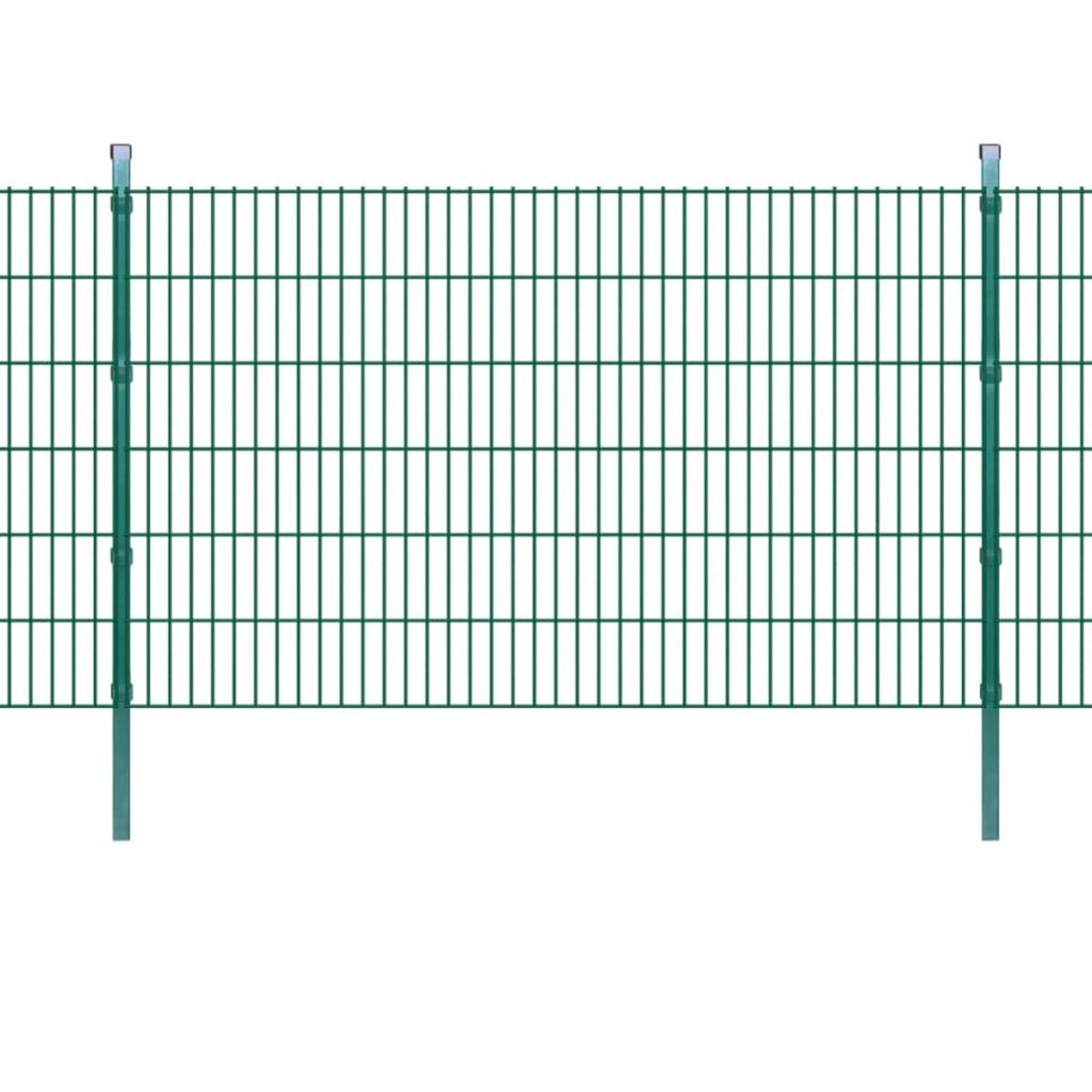 VIDAXL Panneau de cloture 2D jardin avec poteaux 2008x1230mm 2m Vert