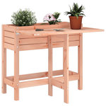 VIDAXL Jardiniere avec dessus de table pliable bois de Douglas massif