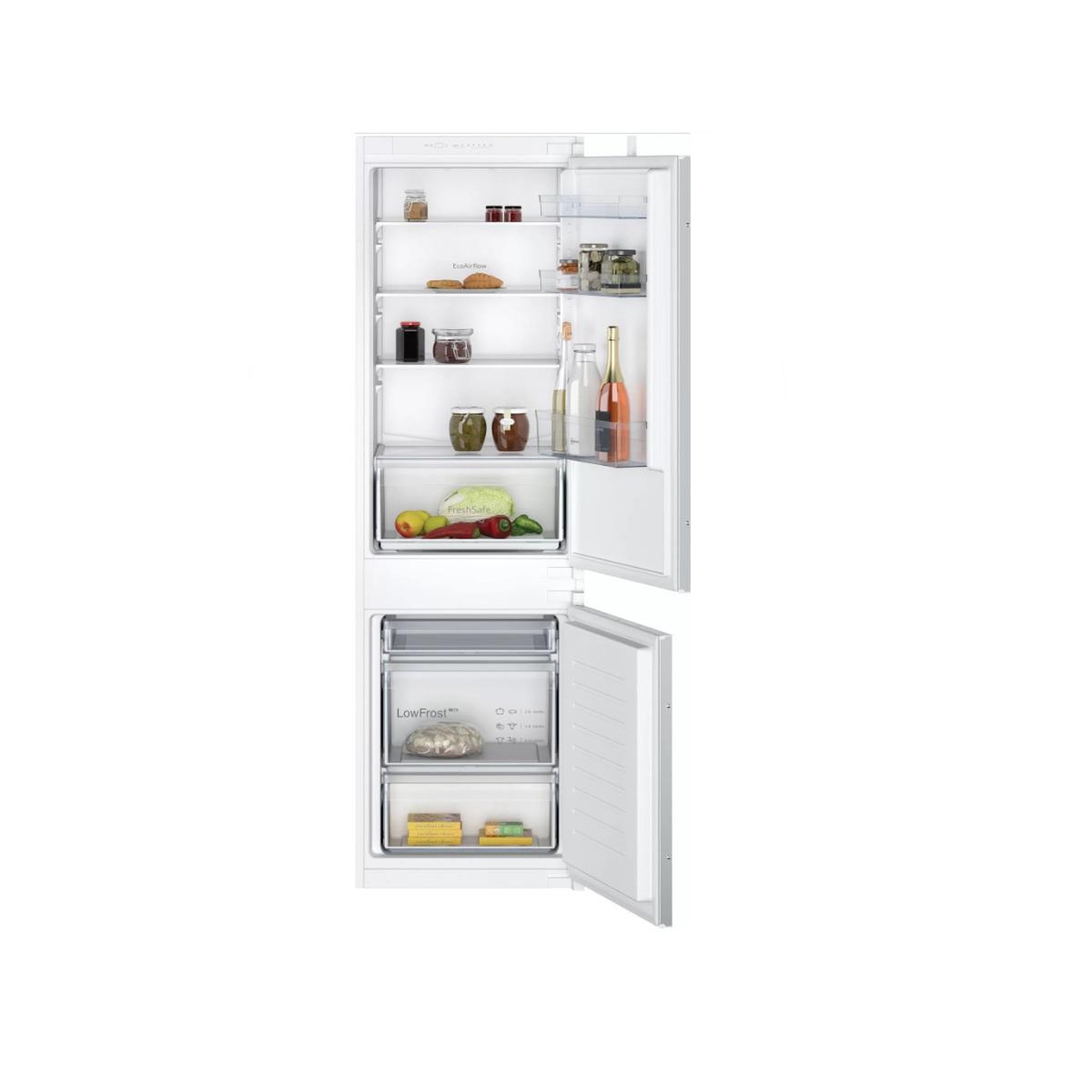 Neff Réfrigérateur combiné intégrable à glissières 267l blanc - ki5861se0