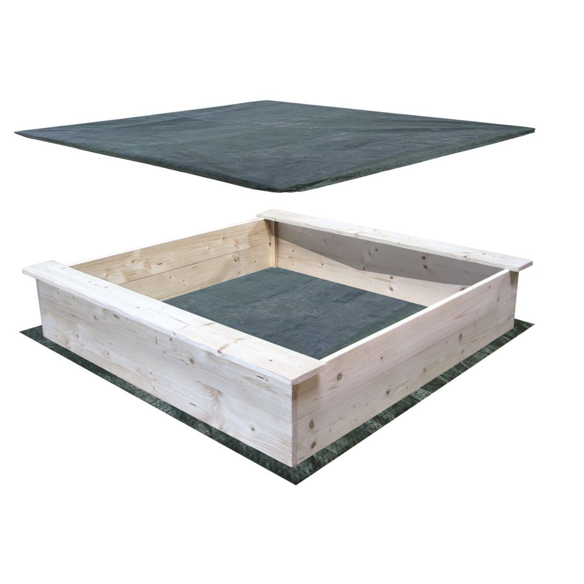 Soulet Bac à sable en bois 1,18x1,18 m