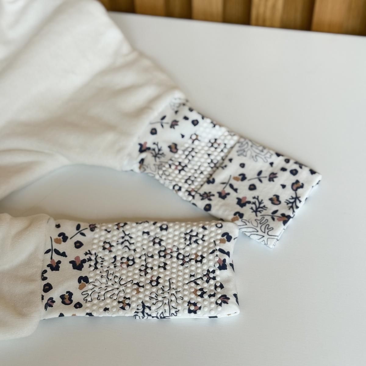 Petit Béguin Turbulette TOG 2 en velours avec pieds retroussables et manches amovibles Céleste