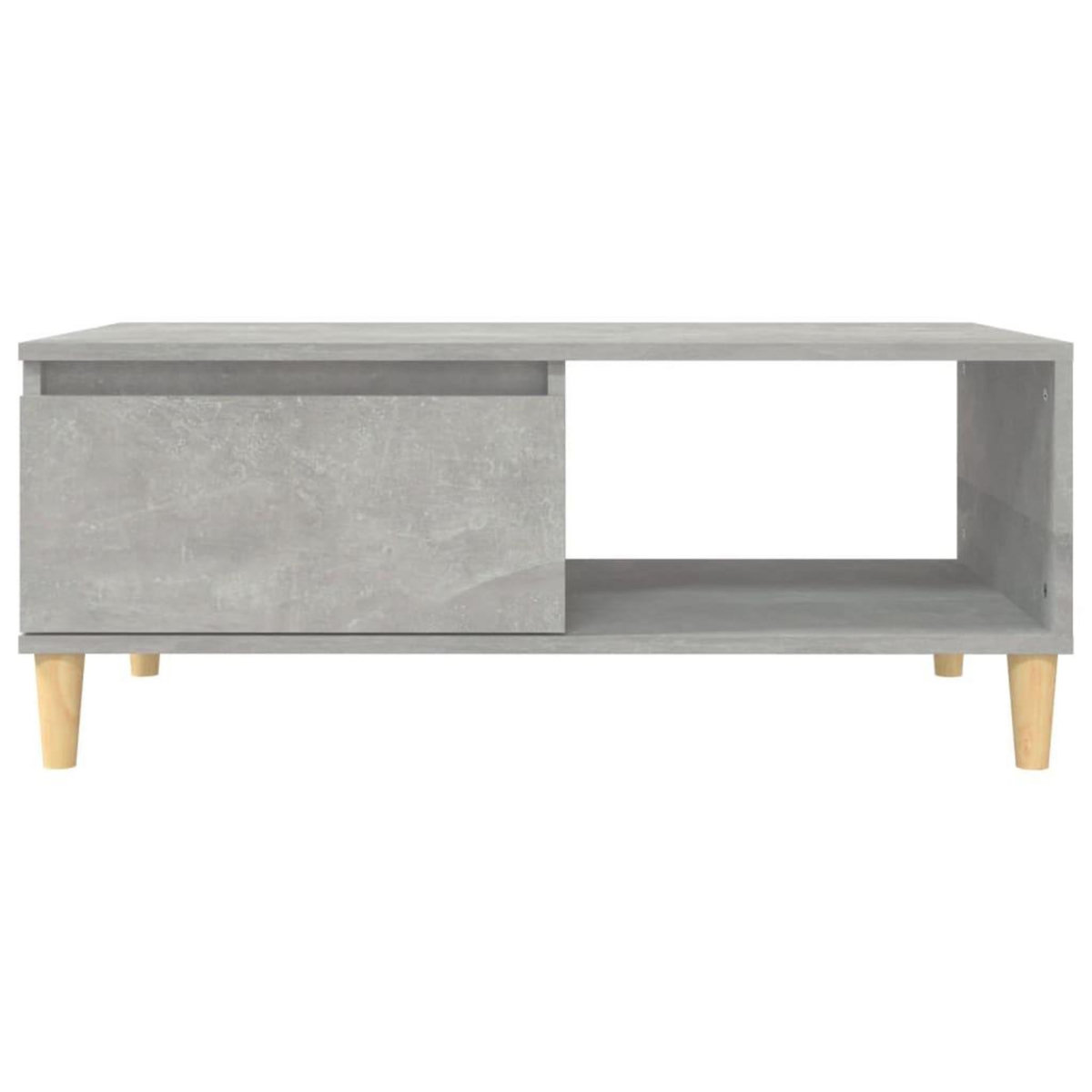 VIDAXL Table basse Gris beton 90x50x36,5 cm Bois d'ingenierie