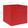 Voir la diapositive 6 : VIDAXL Boîtes de rangement 4 pcs Tissu intisse 28x28x28 cm Rouge