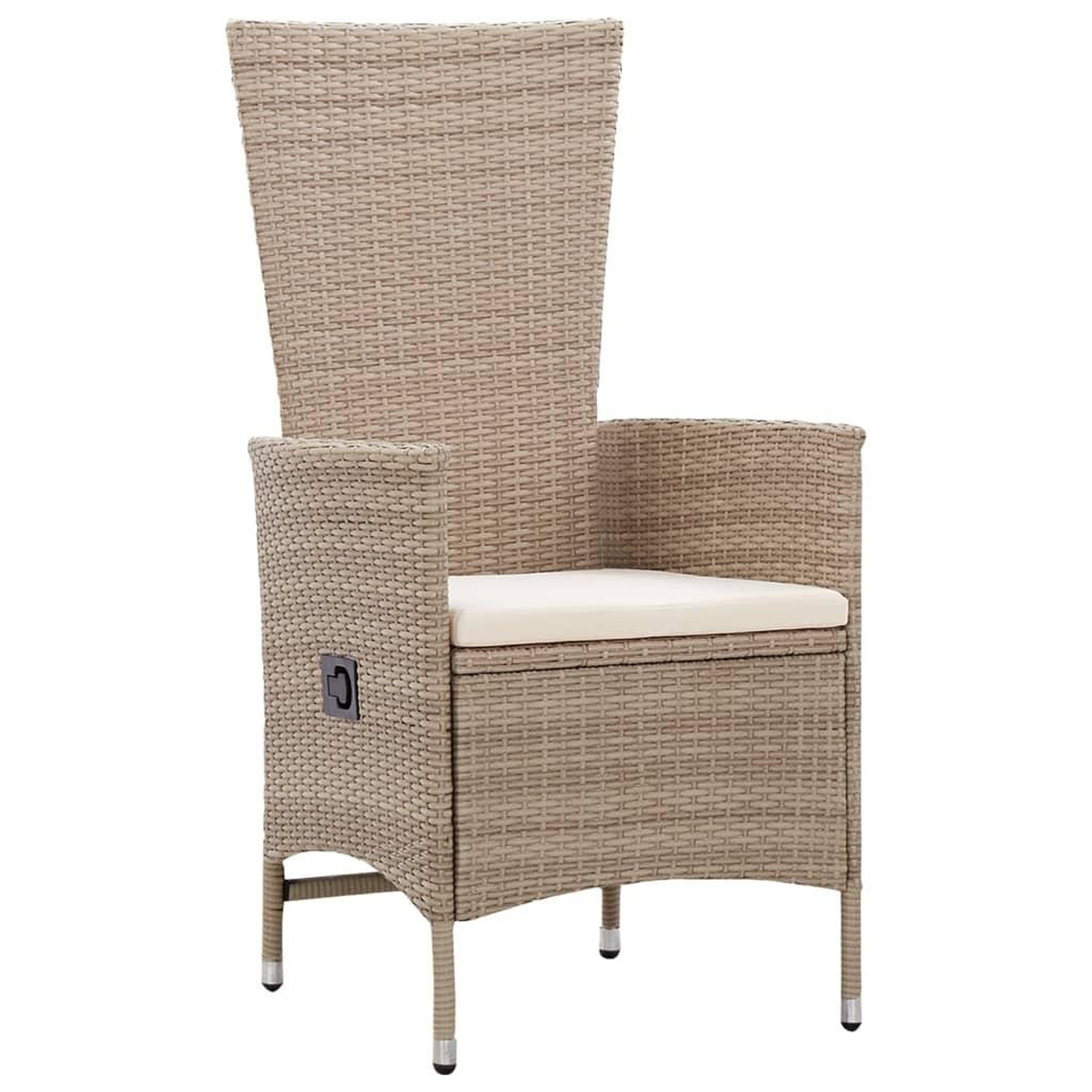 Voir la diapositive 4 : VIDAXL Ensemble a manger de jardin 7 pcs Resine tressee Beige
