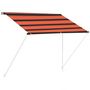Voir la diapositive 2 : VIDAXL Auvent retractable 100x150 cm Orange et marron