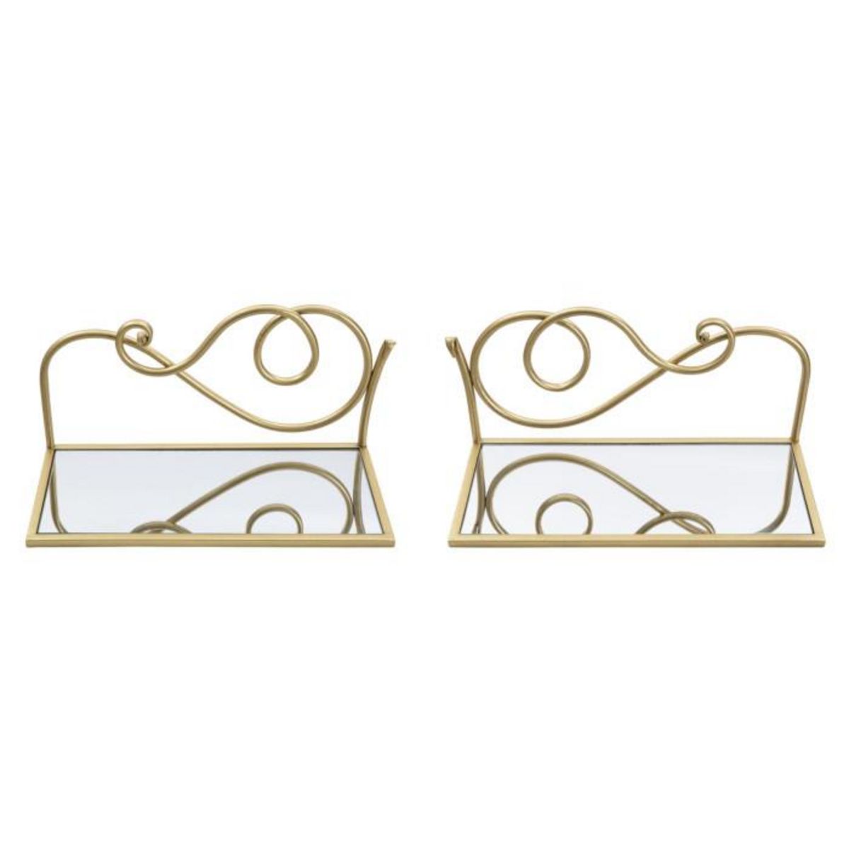 Paris Prix Lot de 2 Étagères Murales Design  Esther  41cm Or